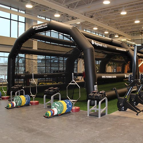 inflatable hitting stations